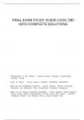 FINAL EXAM STUDY GUIDE CGSC 29D WITH COMPLETE SOLUTIONS