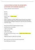 CA ADJUSTERS LICENSE PSI EXAMS WITH  QUESTIONS AND ANSWERS GRADED A&plus; 