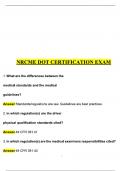 DOT Certification Exam Questions With Answers &commat; 2024