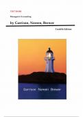 Test Bank - by Garrison&comma; Noreen&comma; Brewer Managerial Accounting Twelfth Edition by J&period;K&period;&comma; All Chapters Included