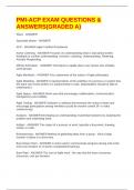 PMI-ACP EXAM QUESTIONS & ANSWERS&lpar;GRADED A&rpar;