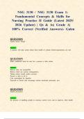 NSG 3130 &sol; NSG 3130 Exams 1 & 2&colon; Fundamental Concepts & Skills for Nursing Practice II &lpar;Latest 2025&sol; 2026 Updates STUDY BUNDLE WITH COMPLETE SOLUTIONS&rpar; &vert; Qs & As&vert; Grade A&vert; 100&percnt; Correct &lpar;Verified Answers&rpar;- Galen