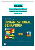 Test Bank For Essentials of Organizational Behaviour&comma; 3rd Canadian Edition by Robbins&vert; All Chapters 1-14&vert; Newest Edition
