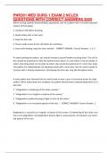 PNR201 MED SURG 1 EXAM 2 NCLEX QUESTIONS WITH CORRECT ANSWERS 2025