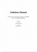 Solution Manual for Fundamentals of Corporate Finance&comma; 13th Edition by Stephen Ross&comma; Randolph Westerfield&comma; Bradford Jordan