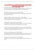CALIFORNIA ADJUSTER PSI EXAM QUESTIONS AND ANSWERS 2025