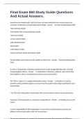 Final Exam 660 Study Guide Questions And Actual Answers&period;