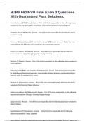 NURS 660 MVU Final Exam 3 Questions  With Guaranteed Pass Solutions&period;