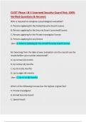 CLEET Phase I & II Unarmed Security Guard Test&semi; 100&percnt; Verified Questions & Answers