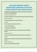 AAAI&vert;ISMA PERSONAL TRAINER  CERTIFICATION WORKSHOP STUDY GUIDE  REVIEW COMPLETE AND VERIFIED RATED A 