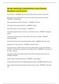 Dental Assisting Comprehensive Exam Review Questions and Answers