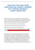 TCAR-POST TEST REAL EXAM QUESTIONS AND CORRECT ANSWERS 100&percnt; VERIFIED &vert;GRADED A&plus; LATEST UPDATE 2025