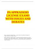 PA APPRAISERS LICENSE EXAMS WITH ISSUES AND DEBATES&period;