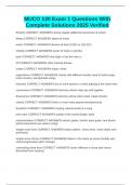 MUCO 120 Exam 1 Questions With Complete Solutions 2025 Verified