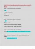 Final Exam&rpar; CLEET Final Exam&colon; Questions & Answers&colon; Guaranteed A&plus; Score