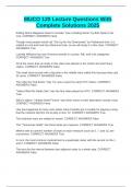 MUCO 120 Lecture Questions With Complete Solutions 2025