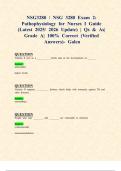 NSG3280 &sol; NSG 3280 Exams 1 & 2&colon; Pathophysiology for Nurses I &lpar;Latest 2025&sol; 2026 Updates STUDY BUNDLE WITH COMPLETE SOLUTIONS&rpar; &vert; Qs & As&vert; Grade A&vert; 100&percnt; Correct &lpar;Verified Answers&rpar;- Galen