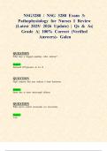 NSG3280 &sol; NSG 3280 Exam 3&colon; Pathophysiology for Nurses I Review &lpar;Latest 2025&sol; 2026 Update&rpar; &vert; Qs & As&vert; Grade A&vert; 100&percnt; Correct &lpar;Verified Answers&rpar;- Galen