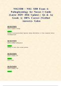 NSG3280 &sol; NSG 3280 Exam 4&colon; Pathophysiology for Nurses I Guide &lpar;Latest 2025&sol; 2026 Update&rpar; &vert; Qs & As&vert; Grade A&vert; 100&percnt; Correct &lpar;Verified Answers&rpar;- Galen