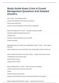 Study Guide Exam Crisis & Crowd Management Questions And Detailed Answers&period;
