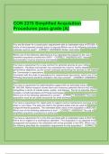 CON 2370 SIMPLIFIED ACQUISITION  PROCEDURES EXAM GRADE PASS &lbrack;A&rsqb;