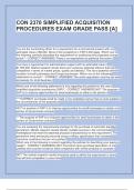 CON 2370 SIMPLIFIED ACQUISITION  PROCEDURES EXAM GRADE PASS &lbrack;A