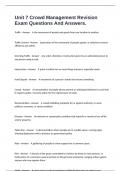 Unit 7 Crowd Management Revision Exam Questions And Answers&period;