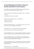 Crowd Management Phase 2 Exam 3 Review Questions And Answers&period;