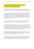 CECE UWA CMHC Question and answers verified to pass