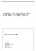 NUR 508 FINAL EXAM QUESTIONS WITH COMPLETE SOLUTIONS&excl;&excl;