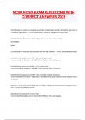 ACSA NCSO EXAM QUESTIONS WITH CORRECT ANSWERS 2025