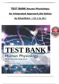 Test Bank - Human Physiology&colon; An Integrated Approach&comma; 8th Global Edition by Silverthorn&comma; verified Chapters 1 - 26 Questions With Complete Solutions&period;
