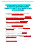 LA Steam Engineer &vert;LATEST UPDATED 2025&sol;2026 90&plus; QUESTIONS&vert; WITH COMPLETE SOLUTIONS 100&percnt; GRADED AT A&plus; SURE PASS&excl;&excl;