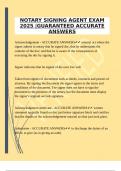 NOTARY SIGNING AGENT EXAM 2025 &vert;GUARANTEED ACCURATE ANSWERS