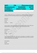 VATI PN Pharmacology Assessment EXAMS WITH CORRECT QUESTIONS AND ANSWERS&period;