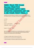 NBRC Mock TMC Exam Review PRACTICE QUESTIONS WITH 100&percnt; UPDATED ANSWERS&period;GET AN A ON YOUR FIRST TRIAL&period;&excl;&excl;