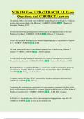 NOS 130 Final UPDATED ACTUAL Exam  Questions and CORRECT Answers 