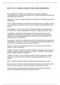  ENT 2113 - EXAM 2 QUESTIONS AND ANSWERS