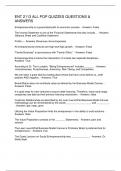 ENT 2113 ALL POP QUIZZES QUESTIONS & ANSWERS