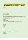 NOS 130 final all sets UPDATED ACTUAL  Exam Questions and CORRECT Answers