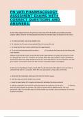 PN VATI PHARMACOLOGY ASSESMENT EXAMS WITH CORRECT QUESTIONS AND ANSWERS&period;