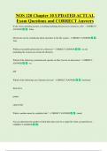NOS 120 Chapter 10 UPDATED ACTUAL   Exam Questions and CORRECT Answers