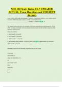 NOS 120 Study Guide Ch 7 UPDATED  ACTUAL  Exam Questions and CORRECT  Answers 