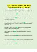 NOS 120 midterm UPDATED  Exam  Questions and CORRECT Answers