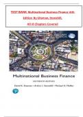 Multinational Business Finance 16th Global Edition Test Bank by Eiteman&comma; Stonehill & Moffett&comma; Verified Chapters 1 - 18 Questions With Complete Solutions&period;