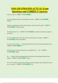 NOS-120 UPDATED ACTUAL Exam  Questions and CORRECT Answers 