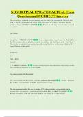 NOS120 FINAL UPDATED ACTUAL Exam  Questions and CORRECT Answers 