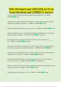 NOS 110 Final Exam UPDATED ACTUAL   Exam Questions and CORRECT Answers