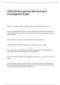 CDFA Environmental Monitoring & Investigation Exam Questions with 100&percnt; Correct Answers