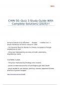 CHIN 50 Quiz 3 Study Guide With Complete Solutions &lpar;2025&rpar;&excl;&excl;